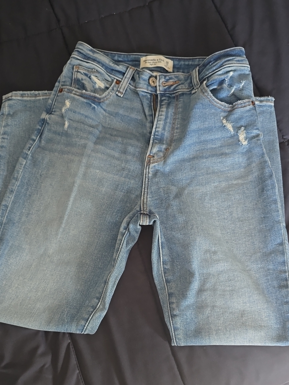 Abercrombie & Fitch Light Blue Straight-Leg Women's Jeans